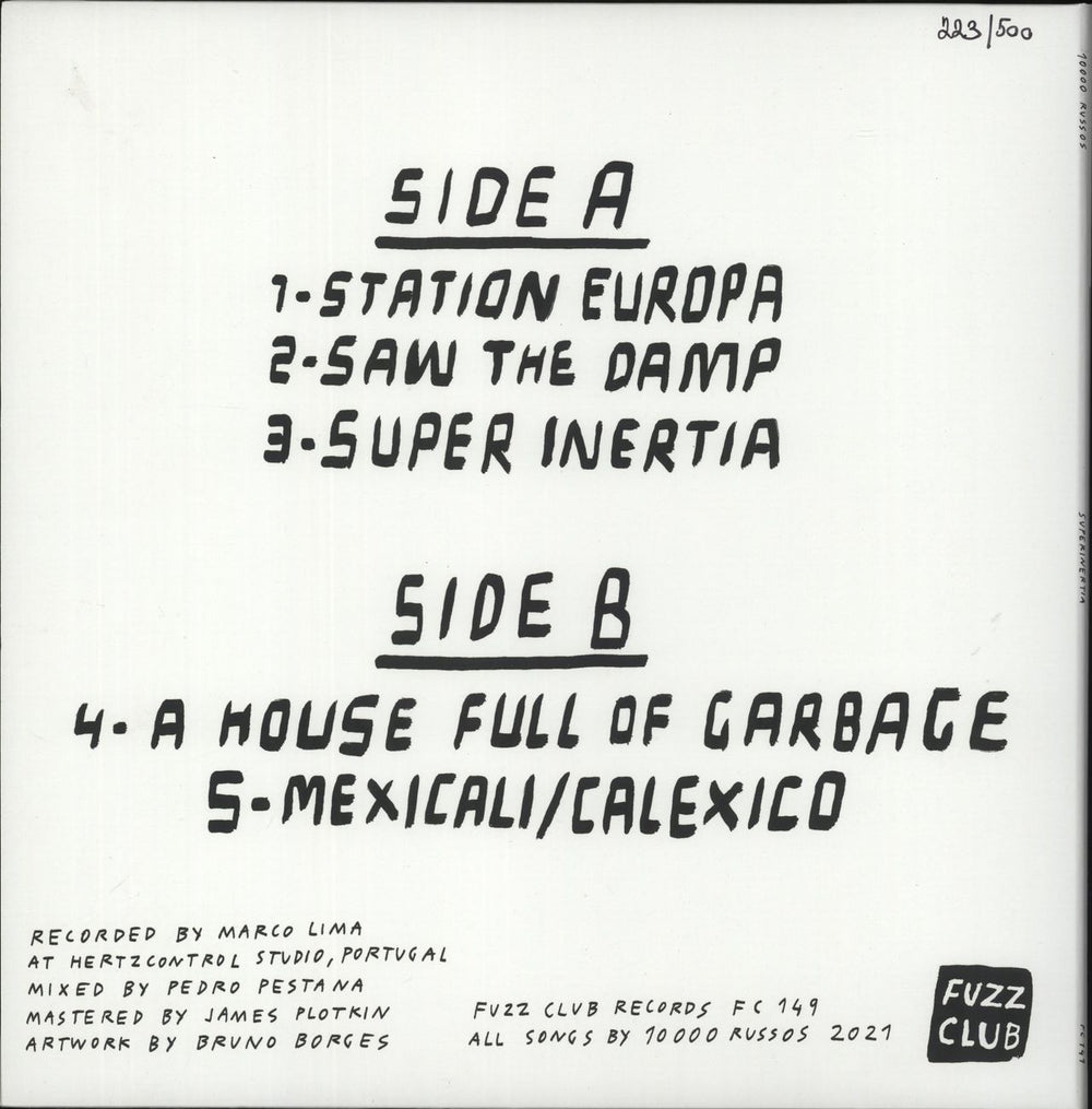 10000 Russos Superinertia - Red Vinyl UK vinyl LP album (LP record) 5060467887540