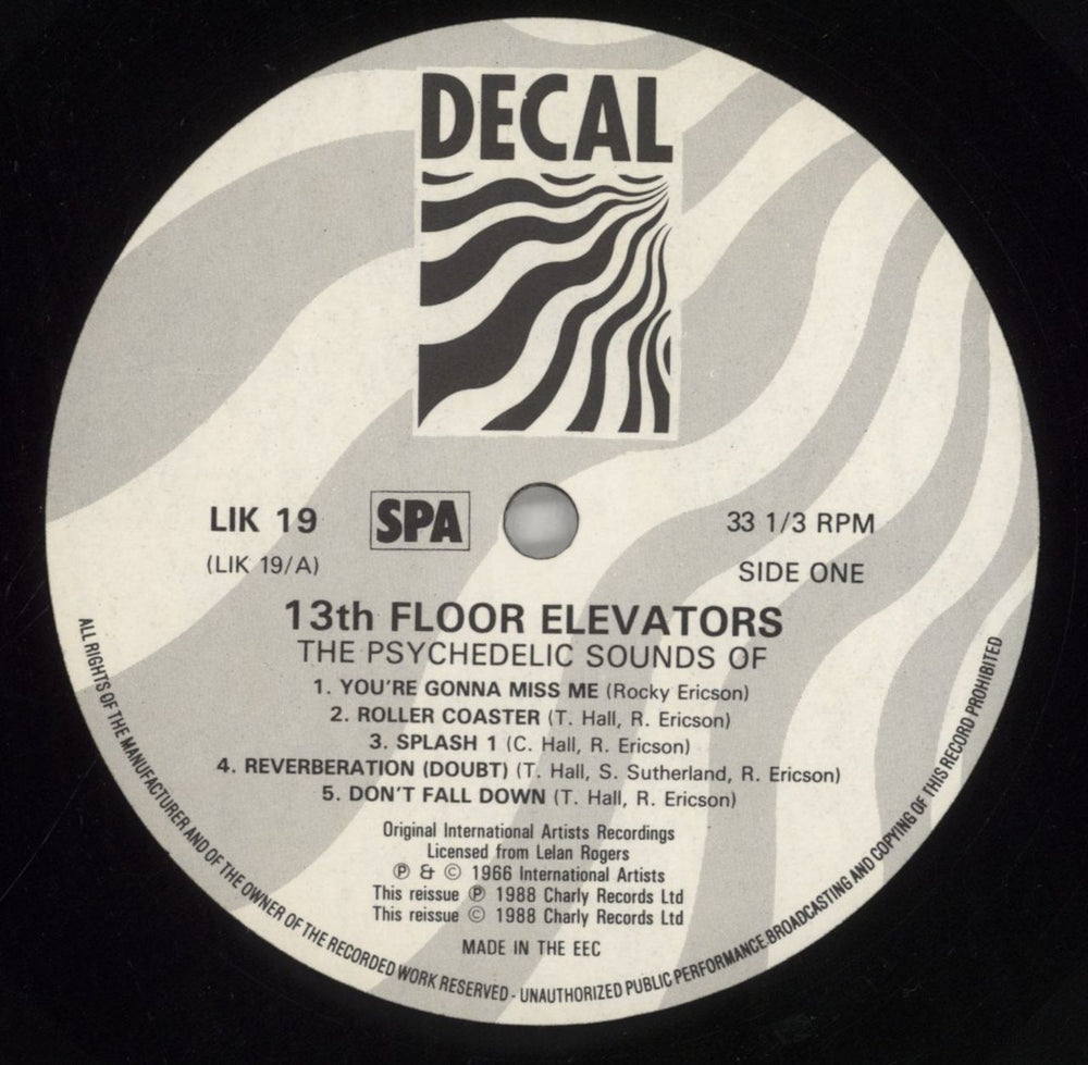 13th Floor Elevators The Psychedelic Sounds Of - VG UK vinyl LP album (LP record) 13FLPTH859875