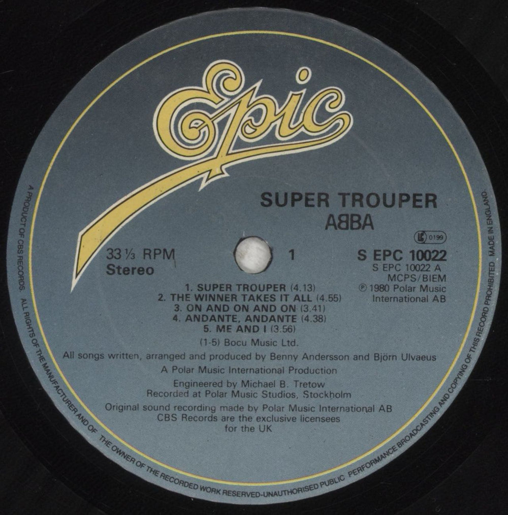 Abba Super Trouper - Saab Sleeve UK vinyl LP album (LP record) ABBLPSU299925