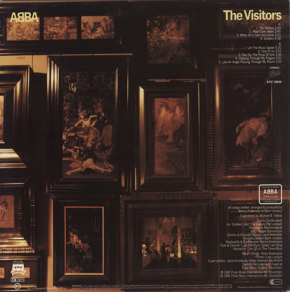 Abba The Visitors UK vinyl LP album (LP record)