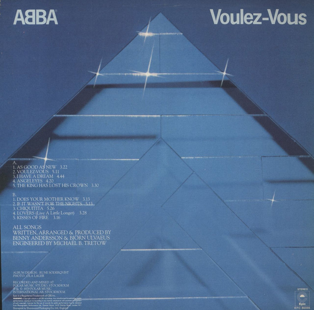 Abba Voulez-Vous UK vinyl LP album (LP record)