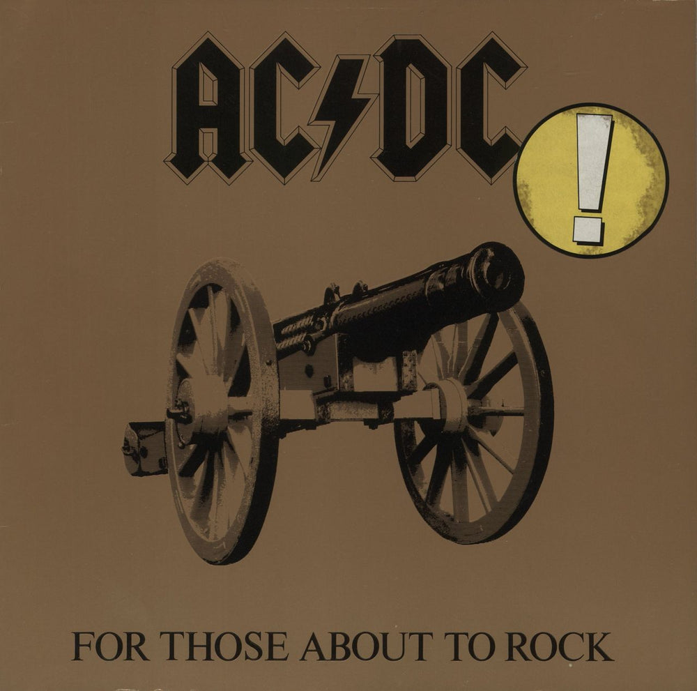 AC/DC For Those About To Rock We Salute You - ! Sticker German vinyl LP album (LP record) ATLK50851