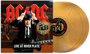 AC/DC Live At River Plate - Gold Vinyl 50th Anniversary Edition - Sealed UK 3-LP vinyl record set (Triple LP Album) 196588734410