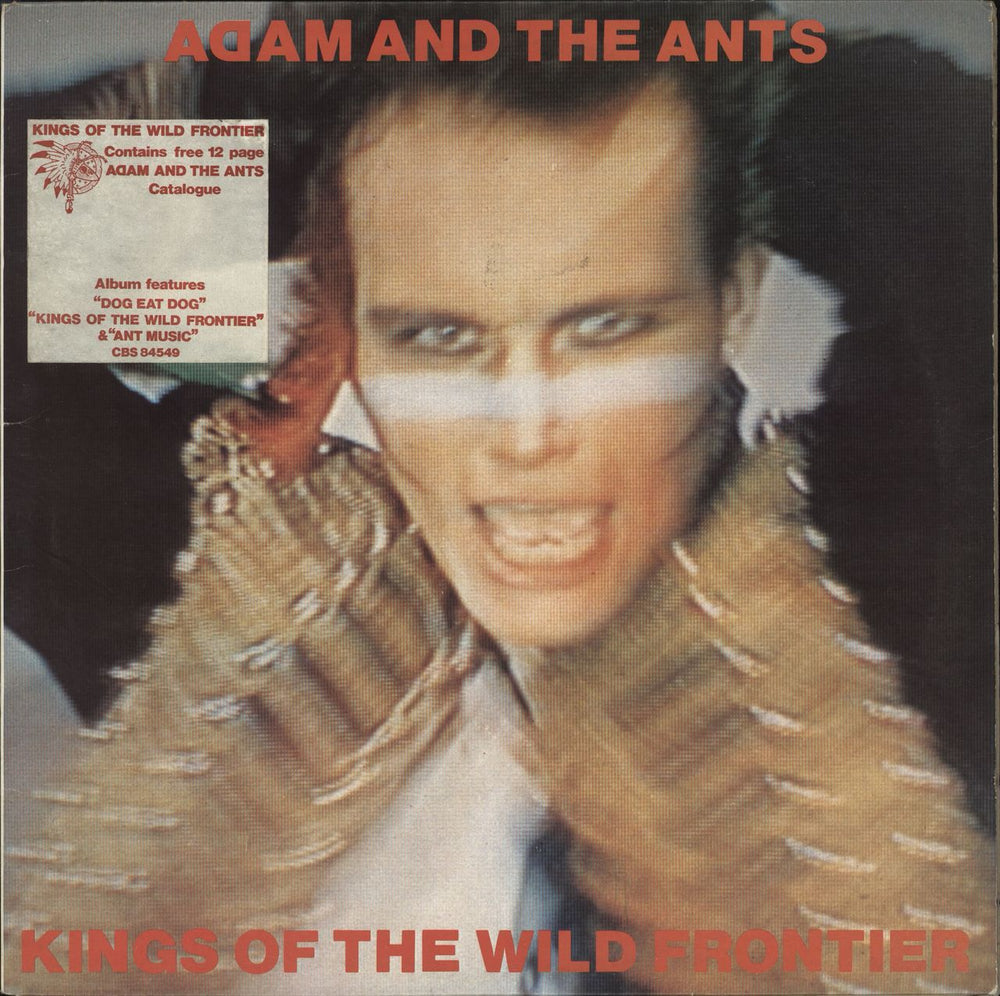 Adam & The Ants Kings Of The Wild Frontier - Stickered sleeve + Catalogue - EX UK vinyl LP album (LP record) 84549