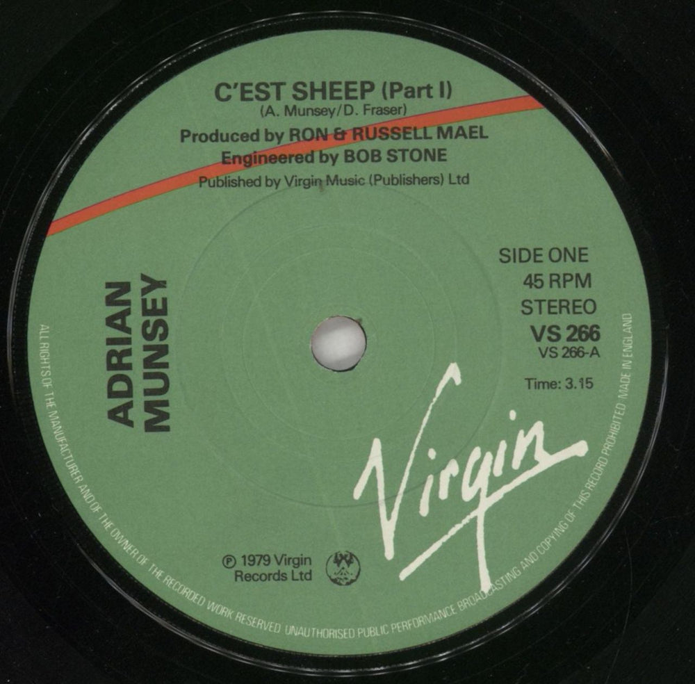 Adrian Munsey C'est Sheep UK 7" vinyl single (7 inch record / 45) 7V307CE858022