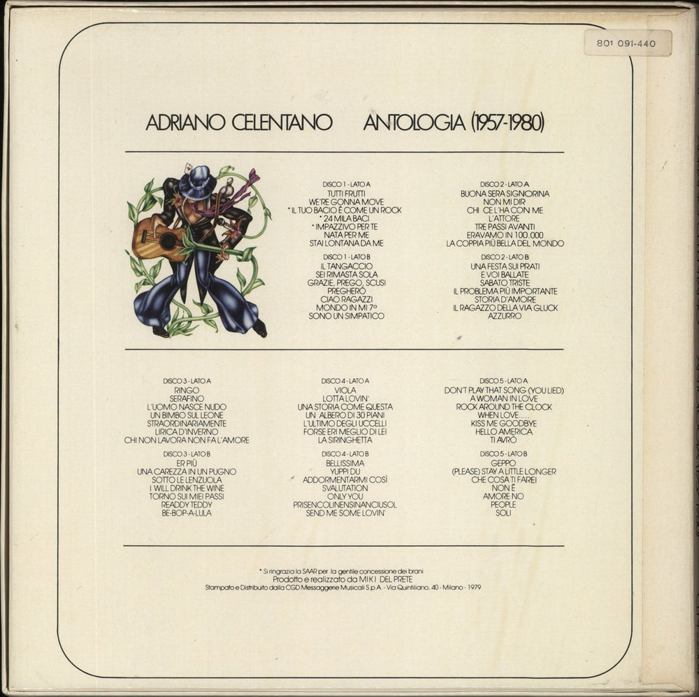 Adriano Celentano Antologia (1957 - 1980) Italian Vinyl Box Set 5016583602086