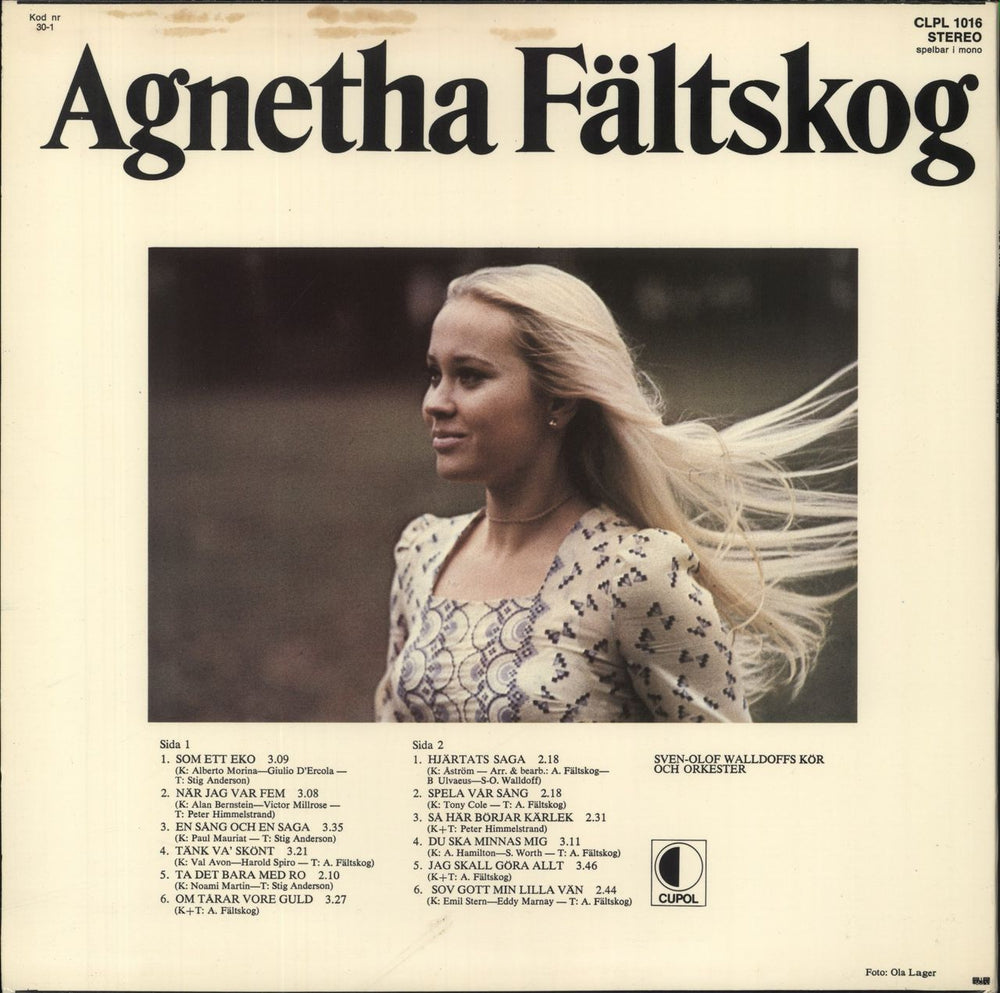Agnetha Fältskog Som Jag Ar Swedish vinyl LP album (LP record)