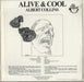 Albert Collins Alive & Cool UK vinyl LP album (LP record)