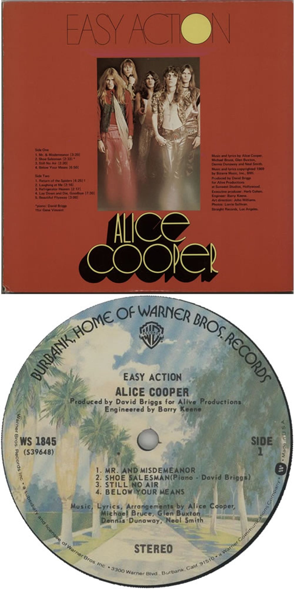 Alice Cooper Easy Action - Burbank label US vinyl LP album (LP record) COOLPEA631629