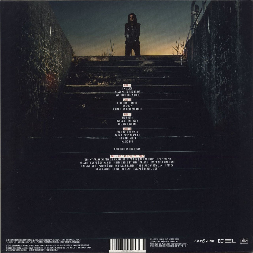 Alice Cooper Road - 180gm + DVD UK 2-LP vinyl record set (Double LP Album) 4029759186175