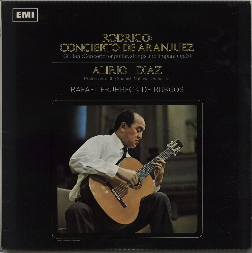 Alirio Díaz Rodrigo: Concerto De Aranjuez / Giuliani: Concerto For Guitar, Strings And Timpani, Op.30 UK vinyl LP album (LP record) ASD2363
