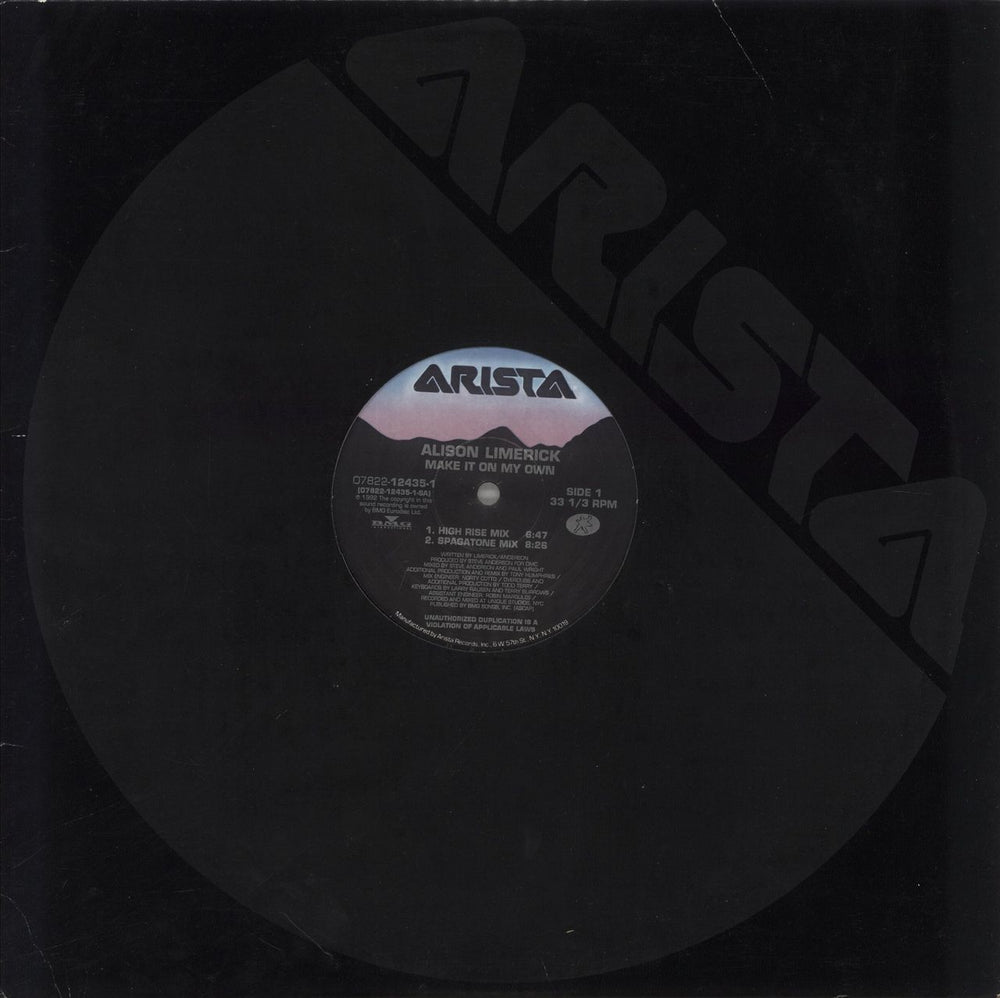 Alison Limerick Make It On My Own US Promo 12" vinyl single (12 inch record / Maxi-single) 07822-12435-1