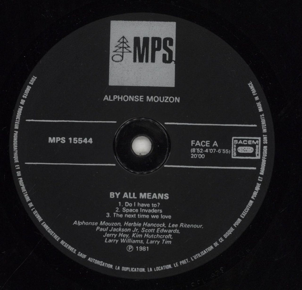 Alphonse Mouzon By All Means French vinyl LP album (LP record) AY0LPBY855762