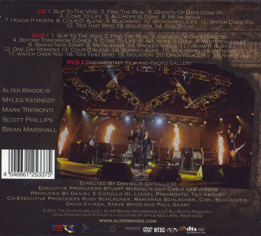 Alter Bridge Live At Wembley: European Tour 2011 German 2-disc CD/DVD set 4046661253375