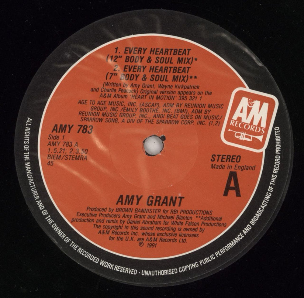 Amy Grant Every Heartbeat UK 12" vinyl single (12 inch record / Maxi-single) GRA12EV34145