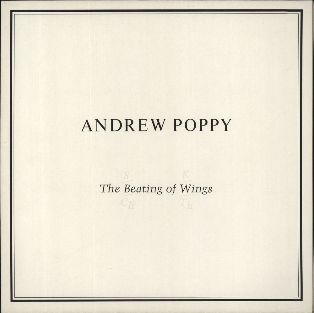 Andrew Poppy The Beating Of Wings UK vinyl LP album (LP record) ZTT1Q5