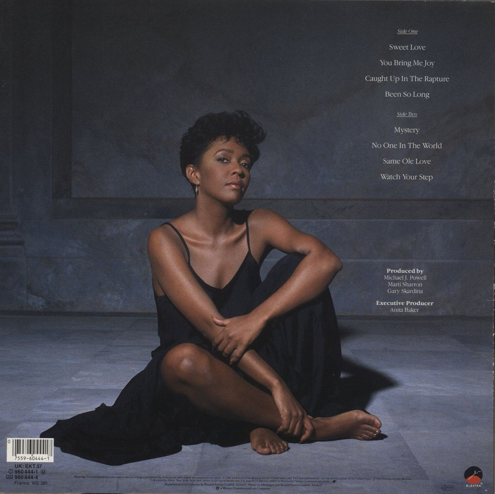 Anita Baker Rapture UK vinyl LP album (LP record) 075596044417