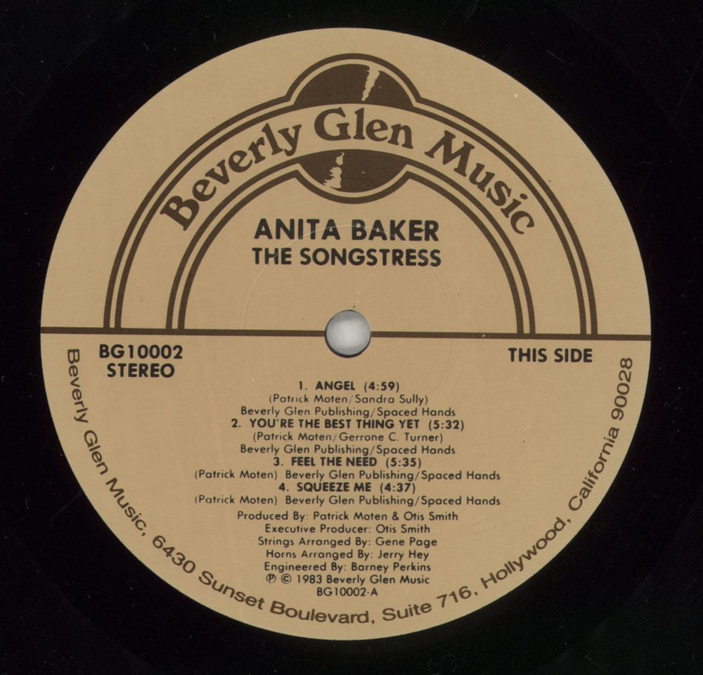 Anita Baker The Songstress US vinyl LP album (LP record) ABALPTH374748