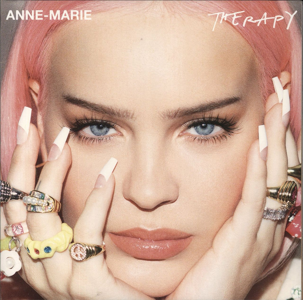 Anne-Marie Therapy - Light Rose Pink Vinyl UK vinyl LP album (LP record) 0190296697456