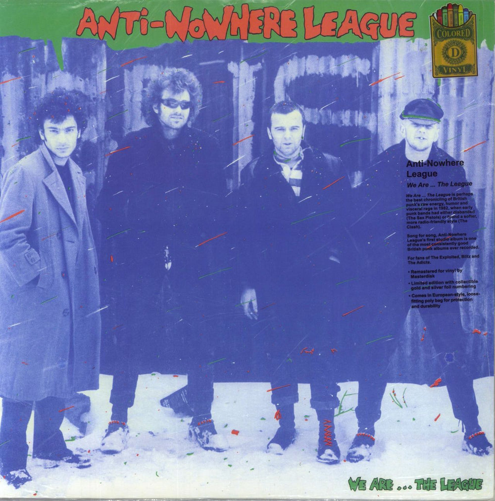 Anti-Nowhere League We Are... The League - Green Vinyl - Sealed US vinyl LP album (LP record) DPRLP-33