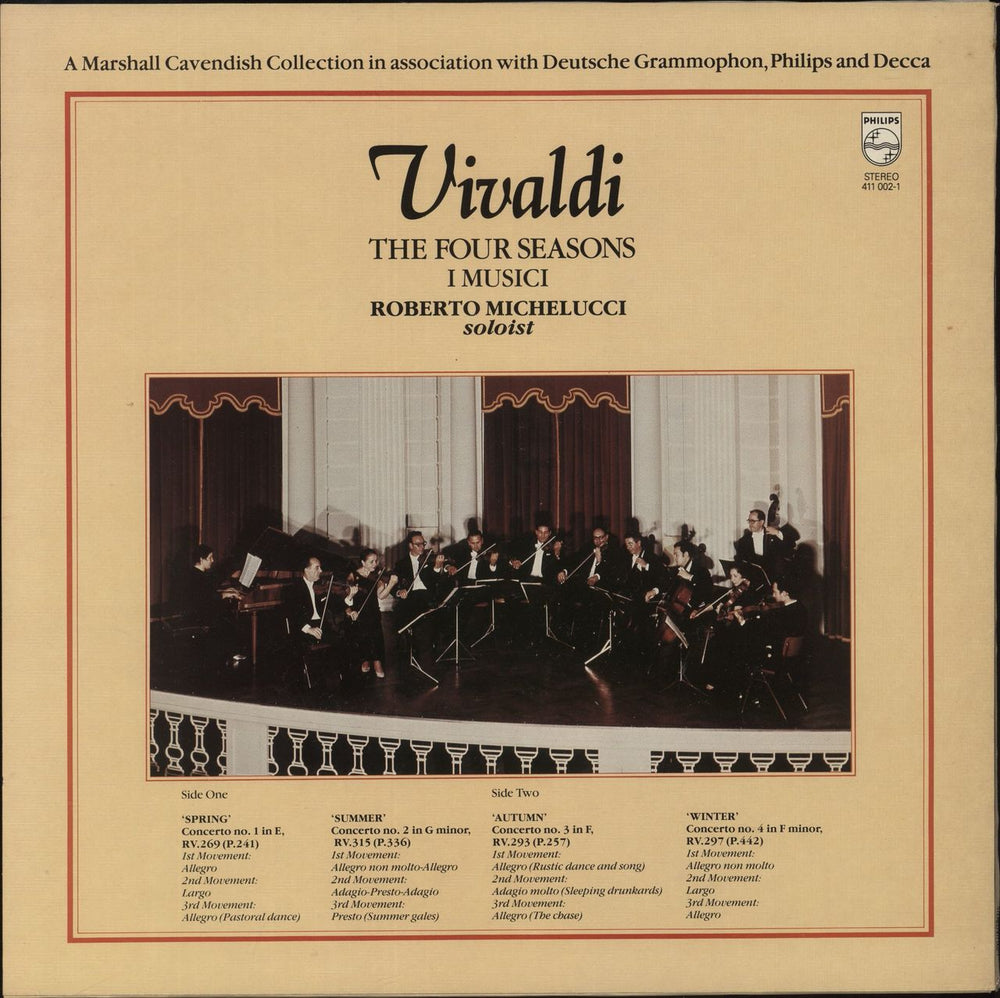 Antonio Vivaldi The Four Seasons UK vinyl LP album (LP record)