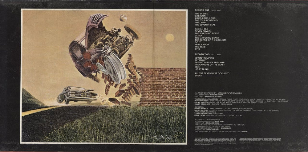 Aphrodite's Child 666 - 1st - VG UK 2-LP vinyl record set (Double LP Album)