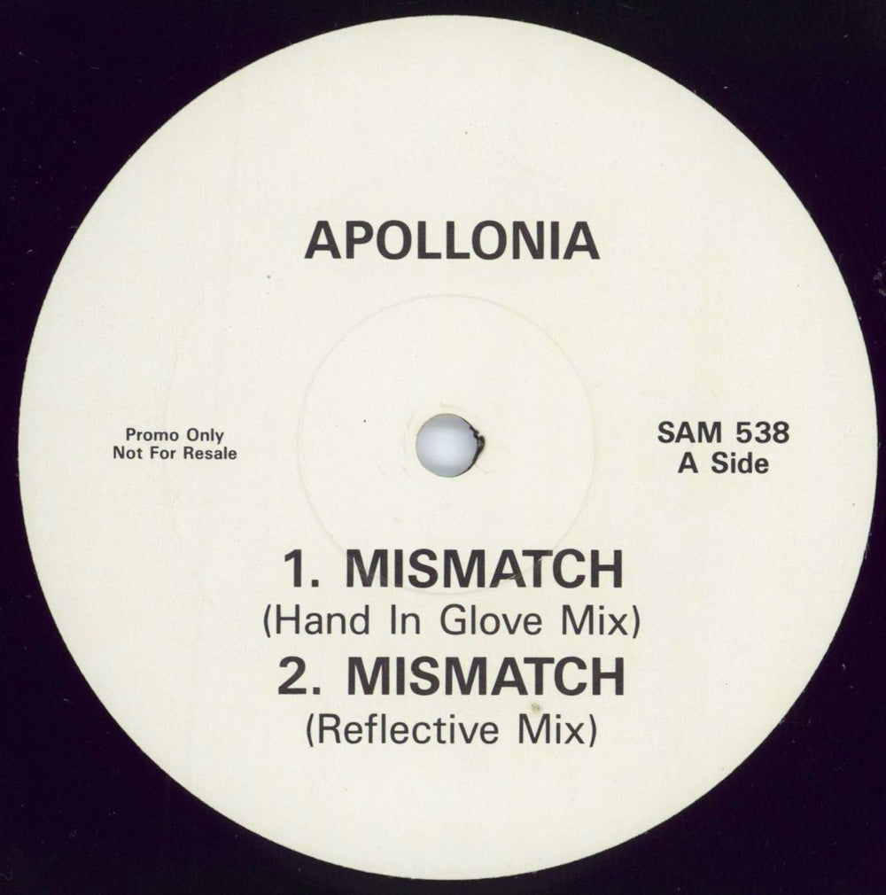 Apollonia 6 Mismatch UK Promo 12" vinyl single (12 inch record / Maxi-single) SAM538