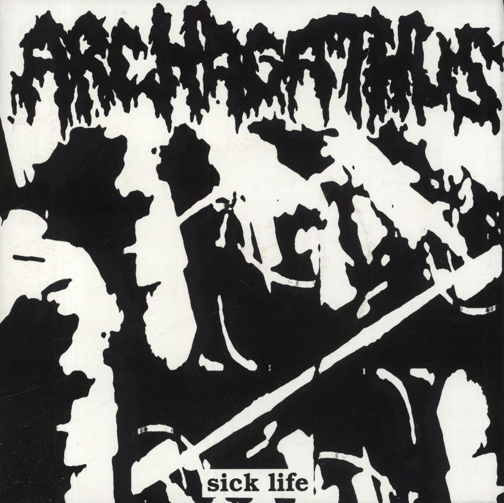 Archagathus Sick Life / Gate To Unholy Grave E.P. - Grey Marble Vinyl US 7" vinyl single (7 inch record / 45) TLAL04