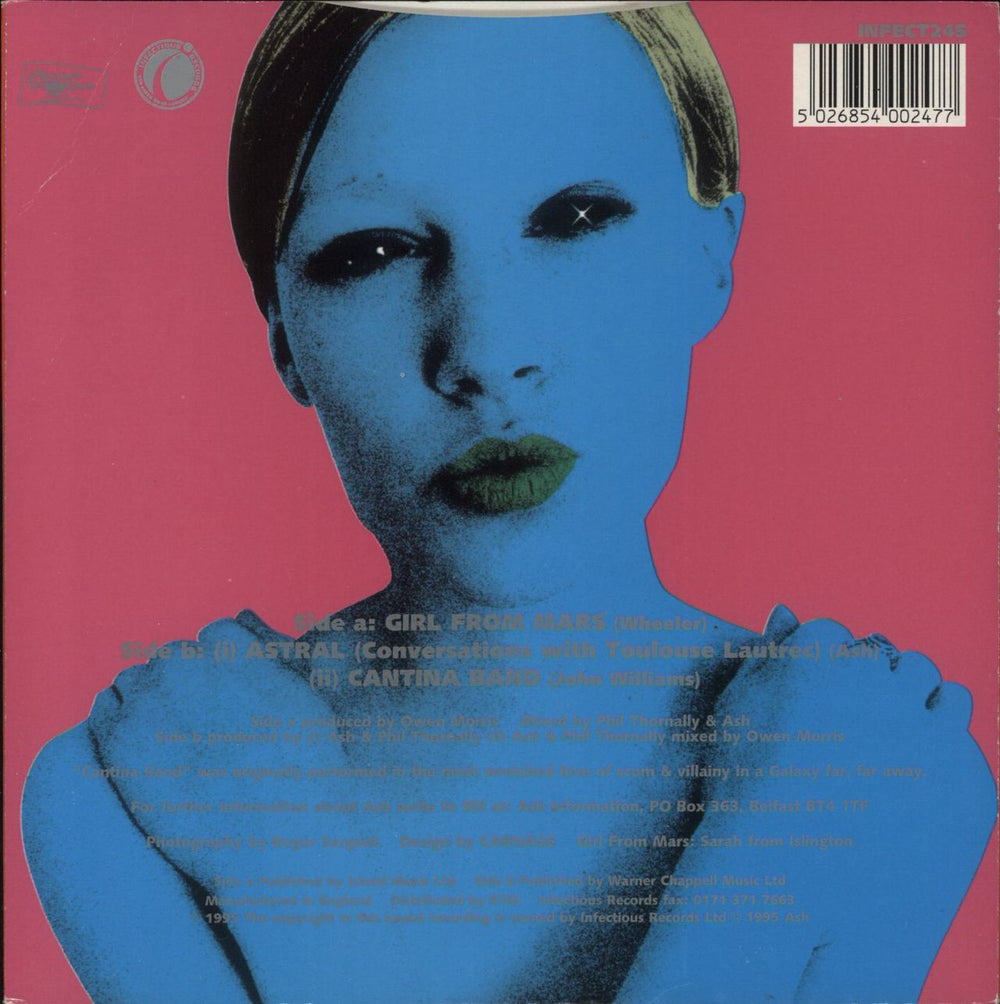 Ash Girl From Mars - EX UK 7" vinyl single (7 inch record / 45) 5026854002477