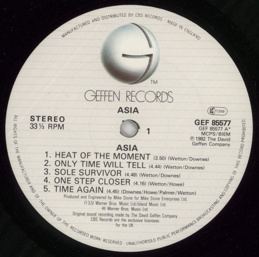 Asia Asia + insert - Shrink UK vinyl LP album (LP record) ASILPAS864360