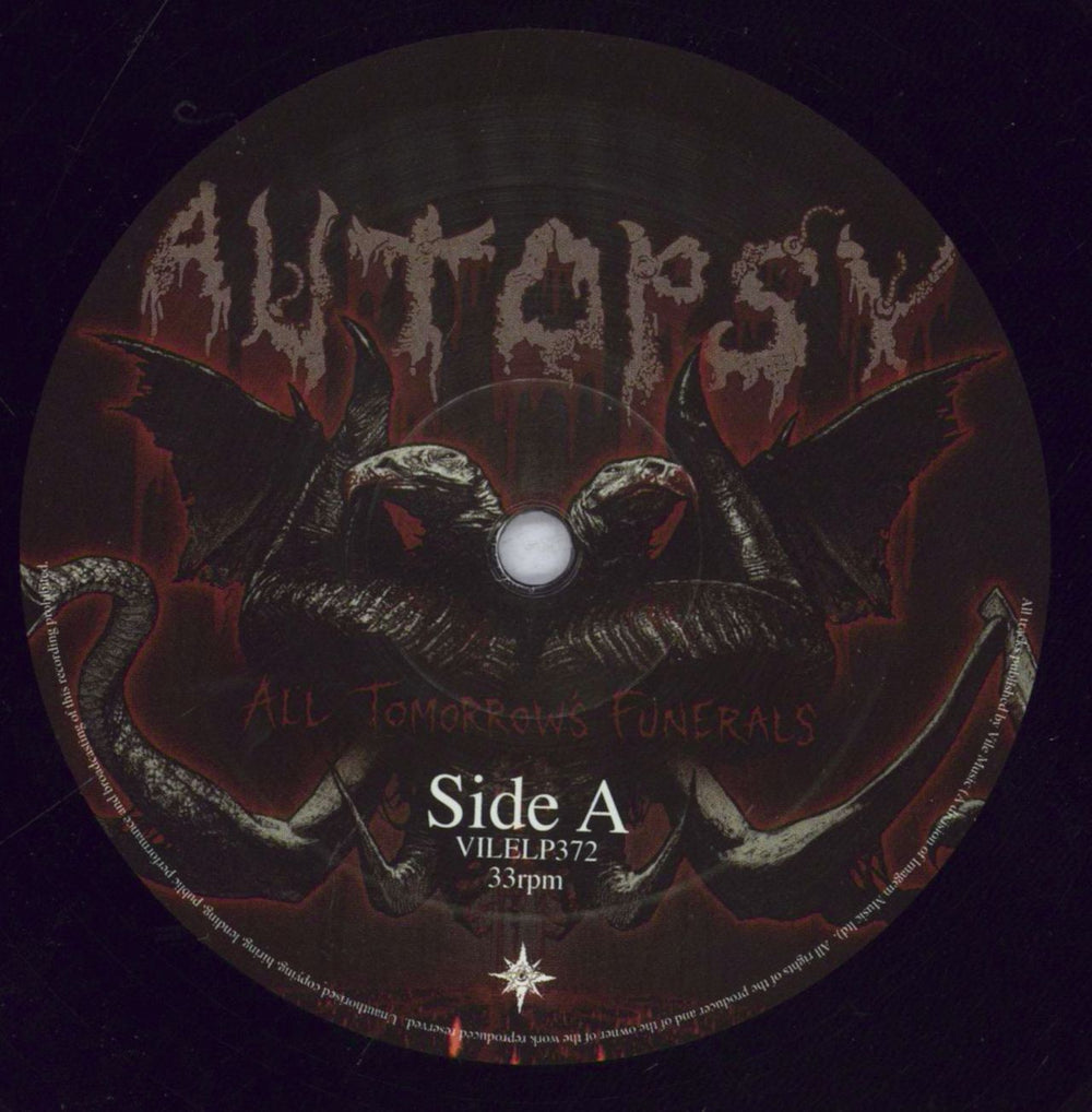 Autopsy All Tomorrow's Funerals UK 2-LP vinyl record set (Double LP Album) A6S2LAL833121