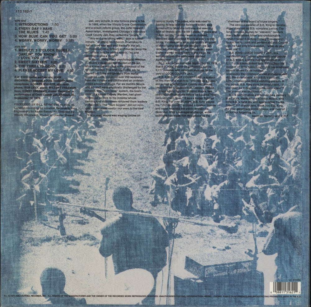 B B King Live In Cook County Jail - 180gm UK vinyl LP album (LP record)