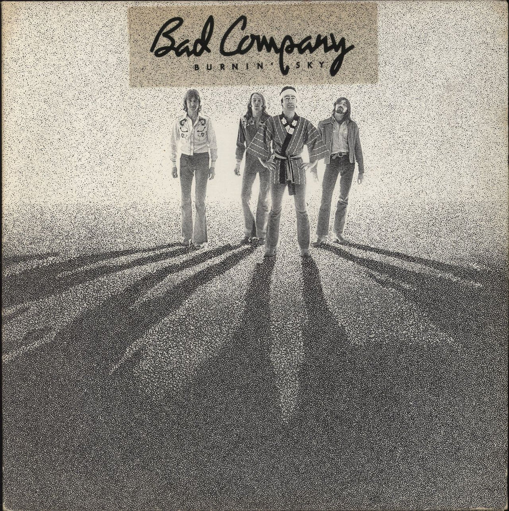 Bad Company Burnin' Sky Spanish vinyl LP album (LP record) 28521-1