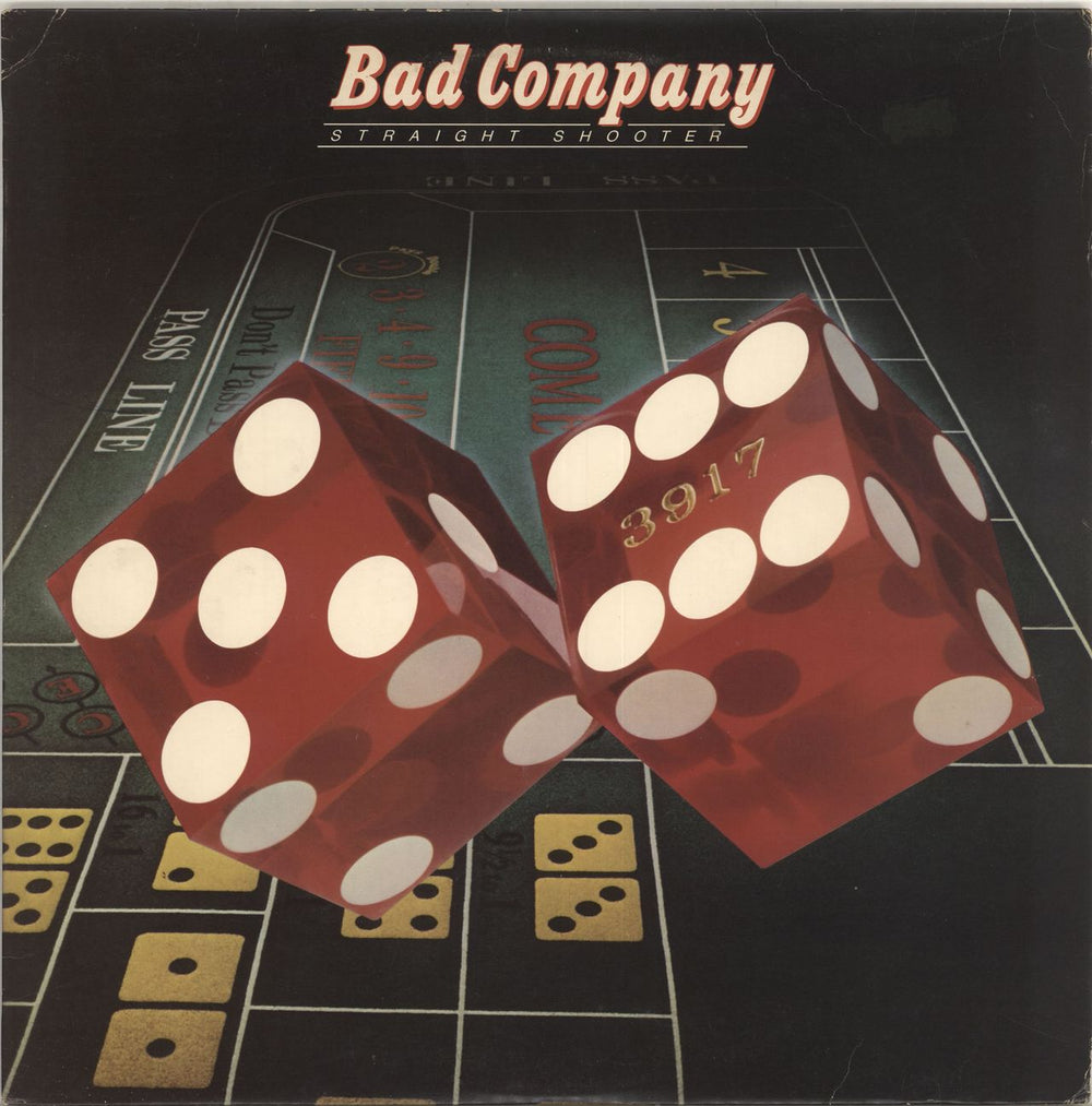 Bad Company Straight Shooter - 2nd UK vinyl LP album (LP record) ILPS9304