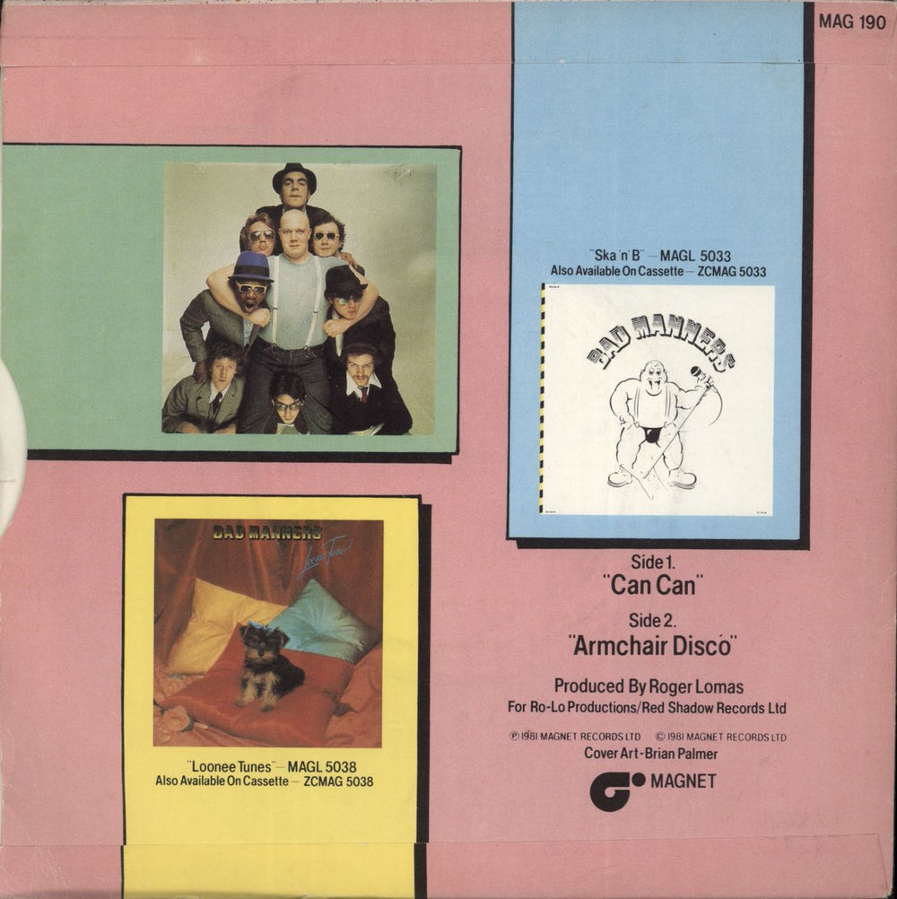 Bad Manners Can Can - P/S UK 7" vinyl single (7 inch record / 45)