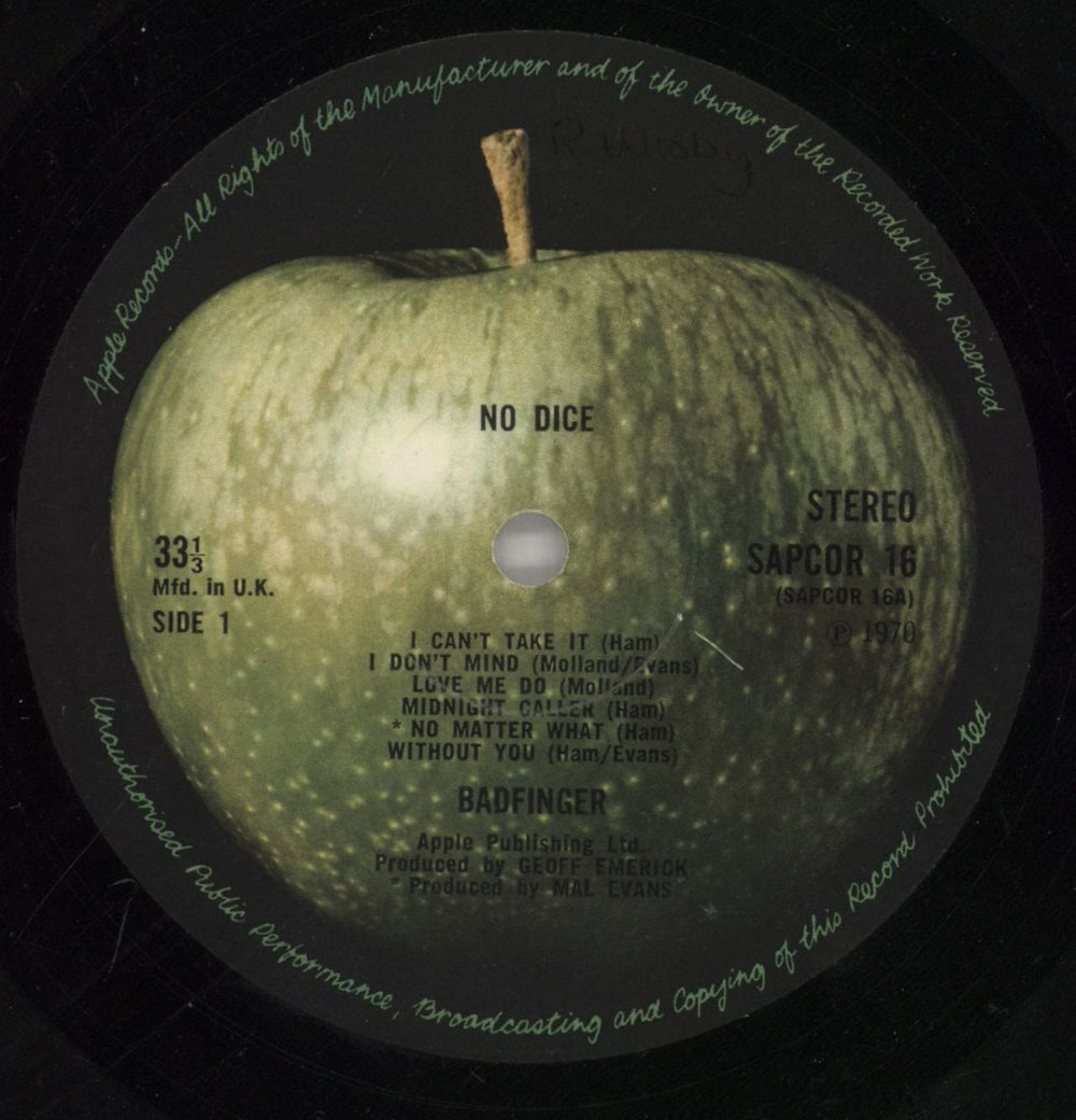 Badfinger No Dice - 1st - VG UK vinyl LP album (LP record) BDFLPNO755325