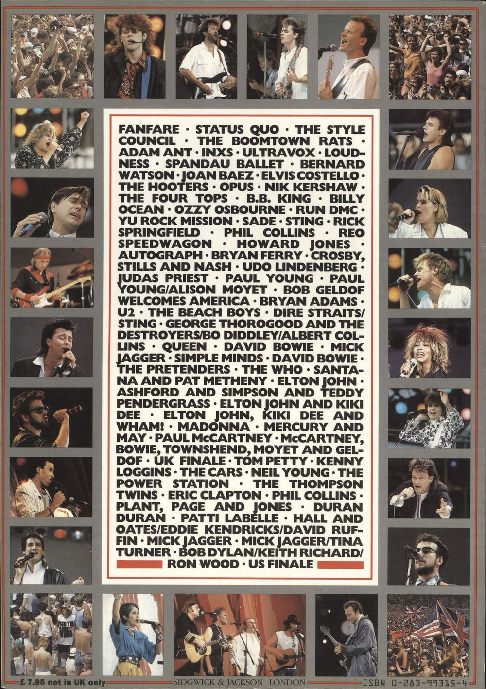 Band Aid Live Aid - The Concert UK book