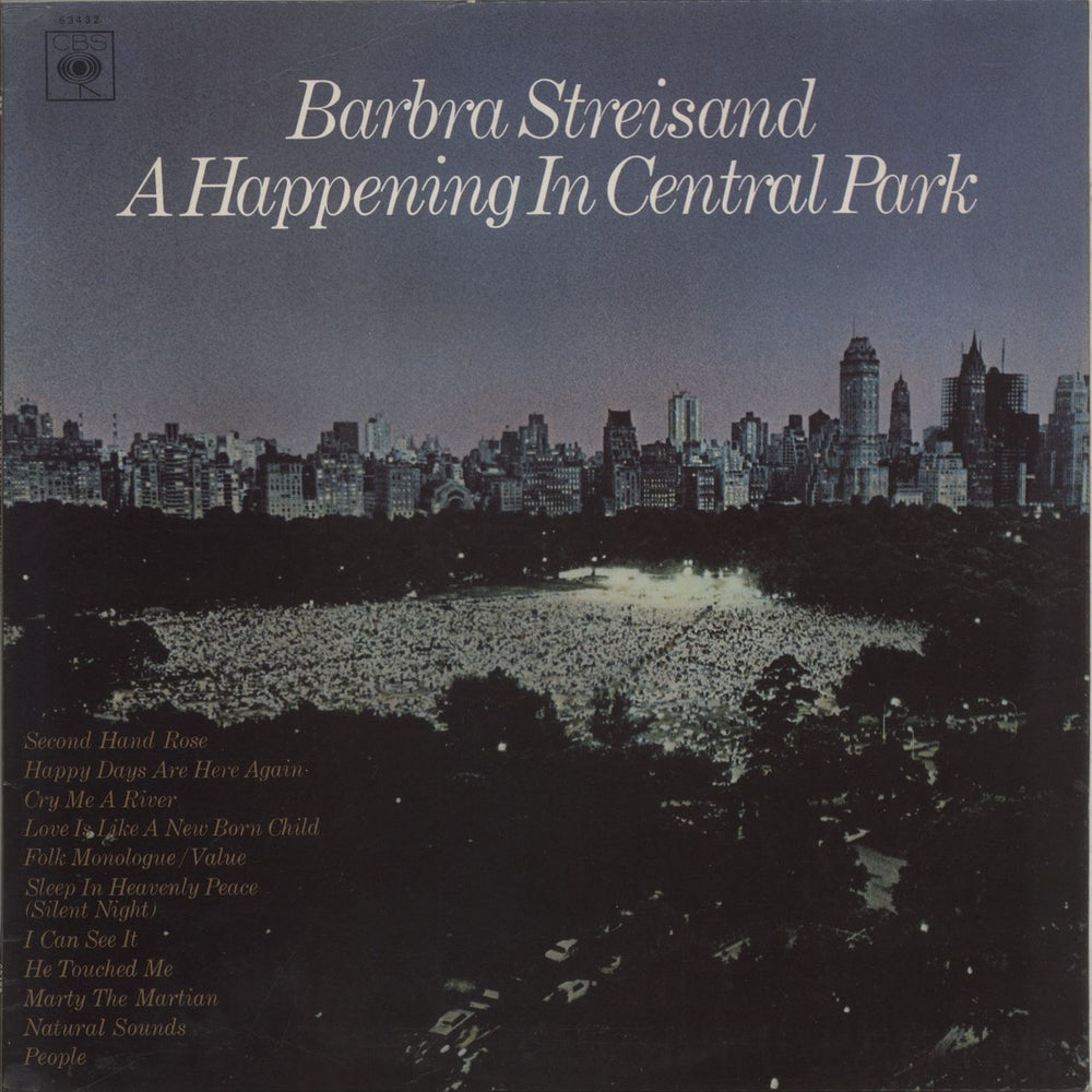 Barbra Streisand A Happening In Central Park UK vinyl LP album (LP record) 63432