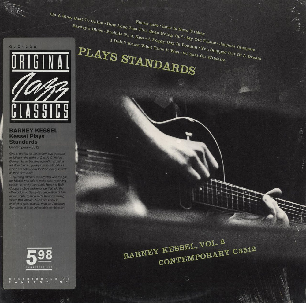 Barney Kessel Kessel Plays Standards US vinyl LP album (LP record) OJC-238