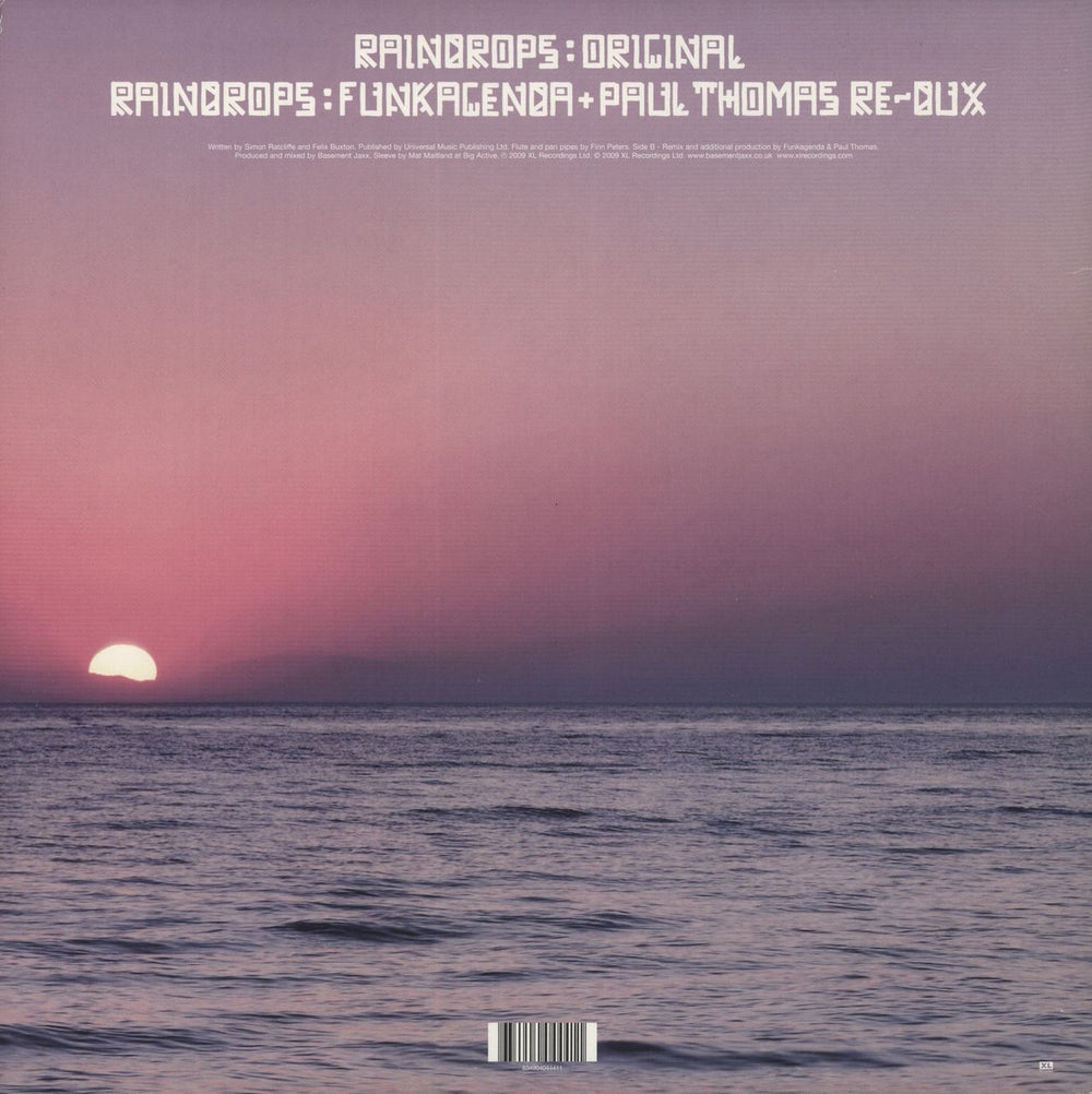 Basement Jaxx Raindrops UK 12" vinyl single (12 inch record / Maxi-single) 634904044411