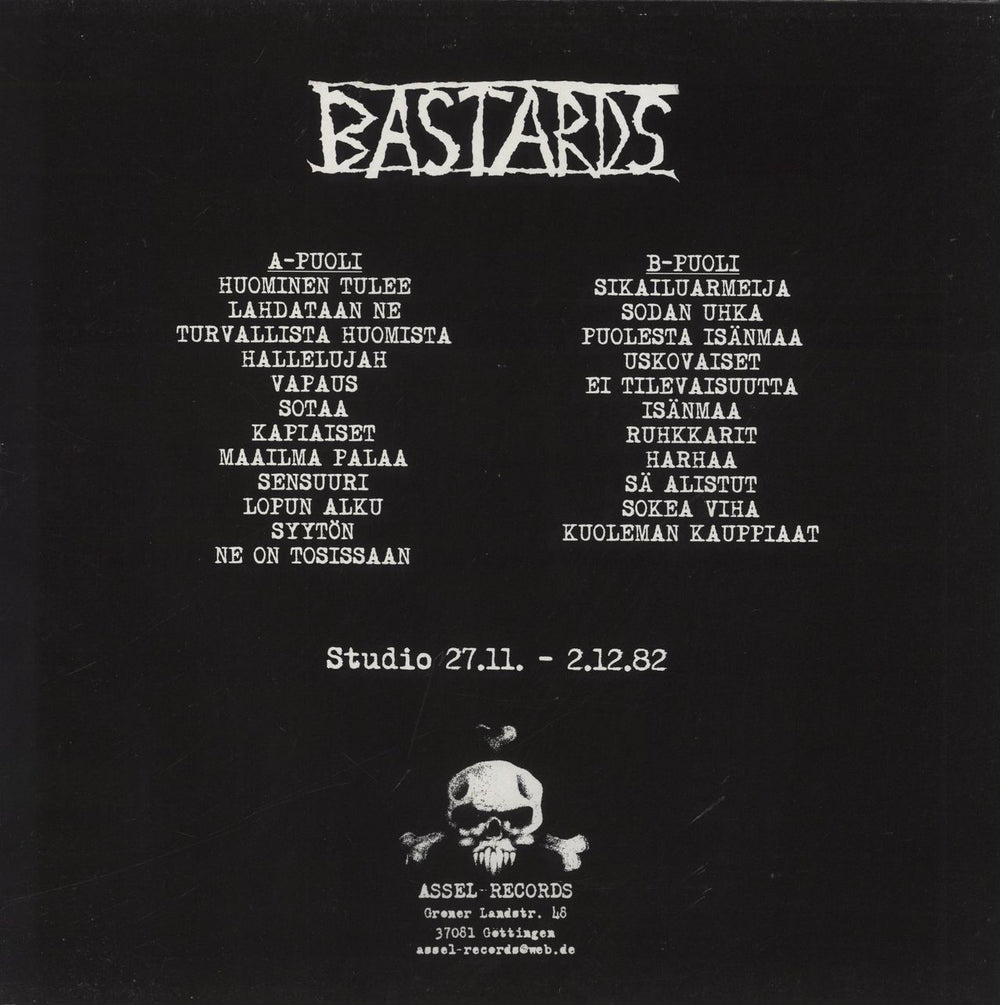 Bastards Demo 82 German vinyl LP album (LP record)