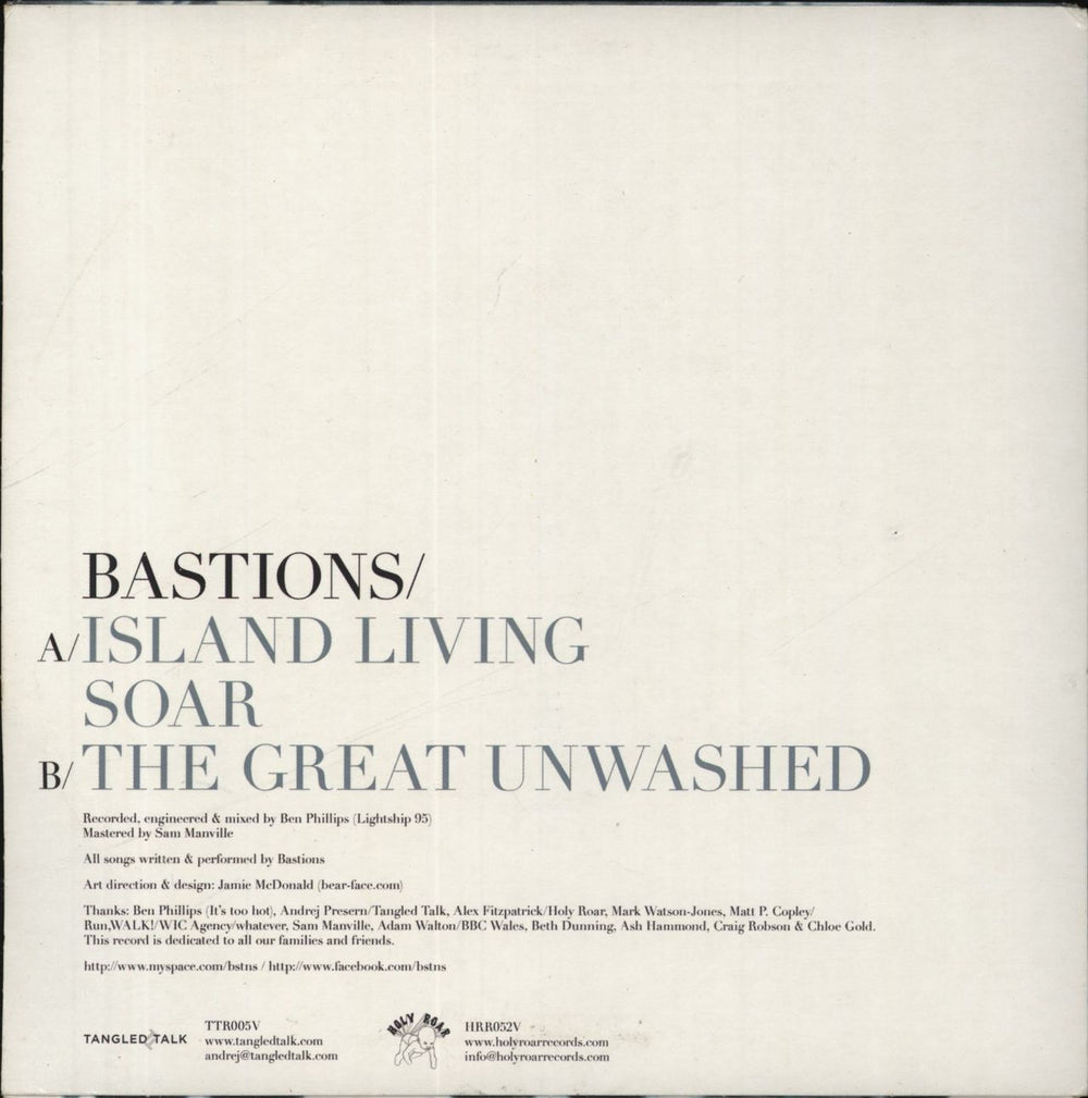 Bastions Island Living UK 7" vinyl single (7 inch record / 45)