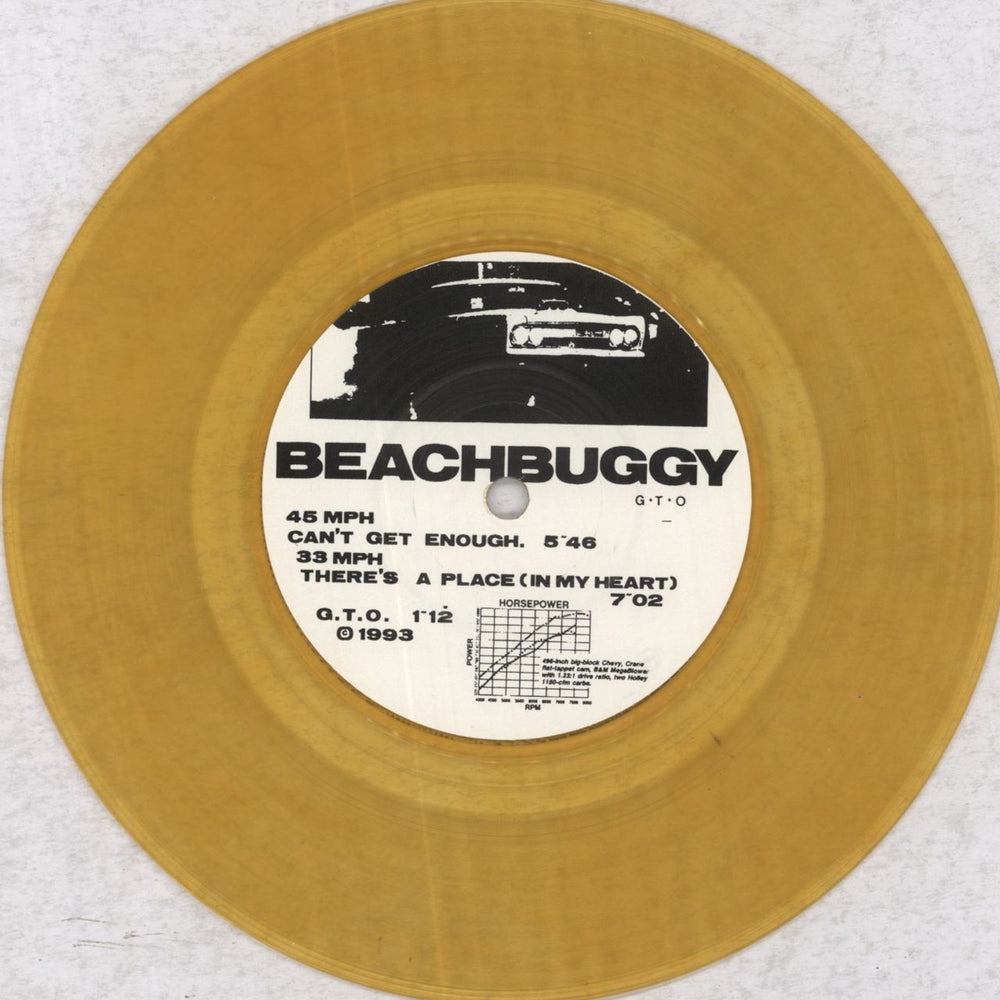 Beachbuggy Can't Get Enough - Yellow Vinyl UK 7" vinyl single (7 inch record / 45) B\Y07CA624765