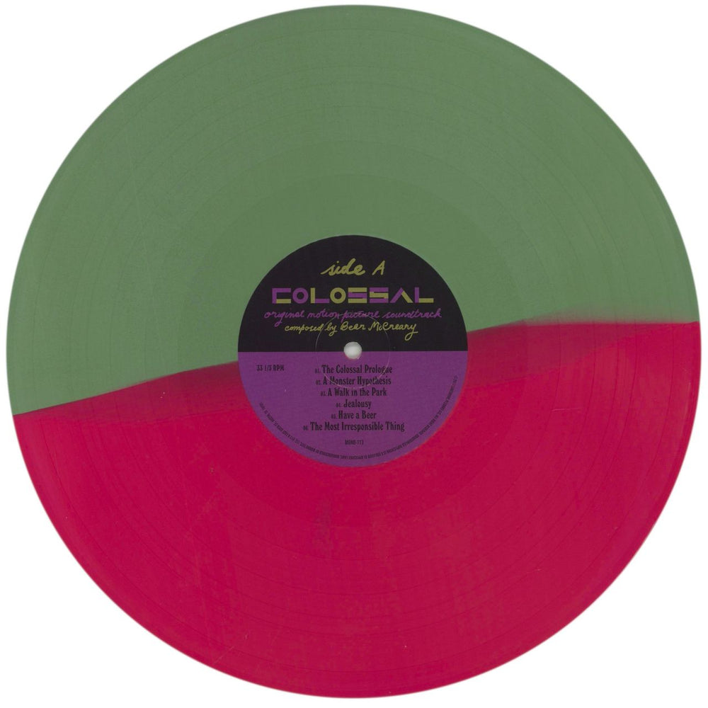 Bear McCreary Colossal - [Original Motion Picture Soundtrack] - Pink and Green Split Vinyl US vinyl LP album (LP record) 7FNLPCO858058