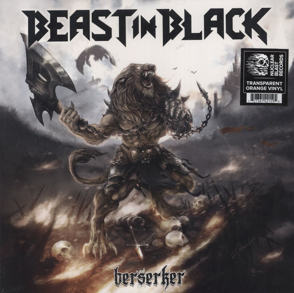 Beast In Black Berserker - Orange Vinyl - Sealed UK vinyl LP album (LP record) NBR42159
