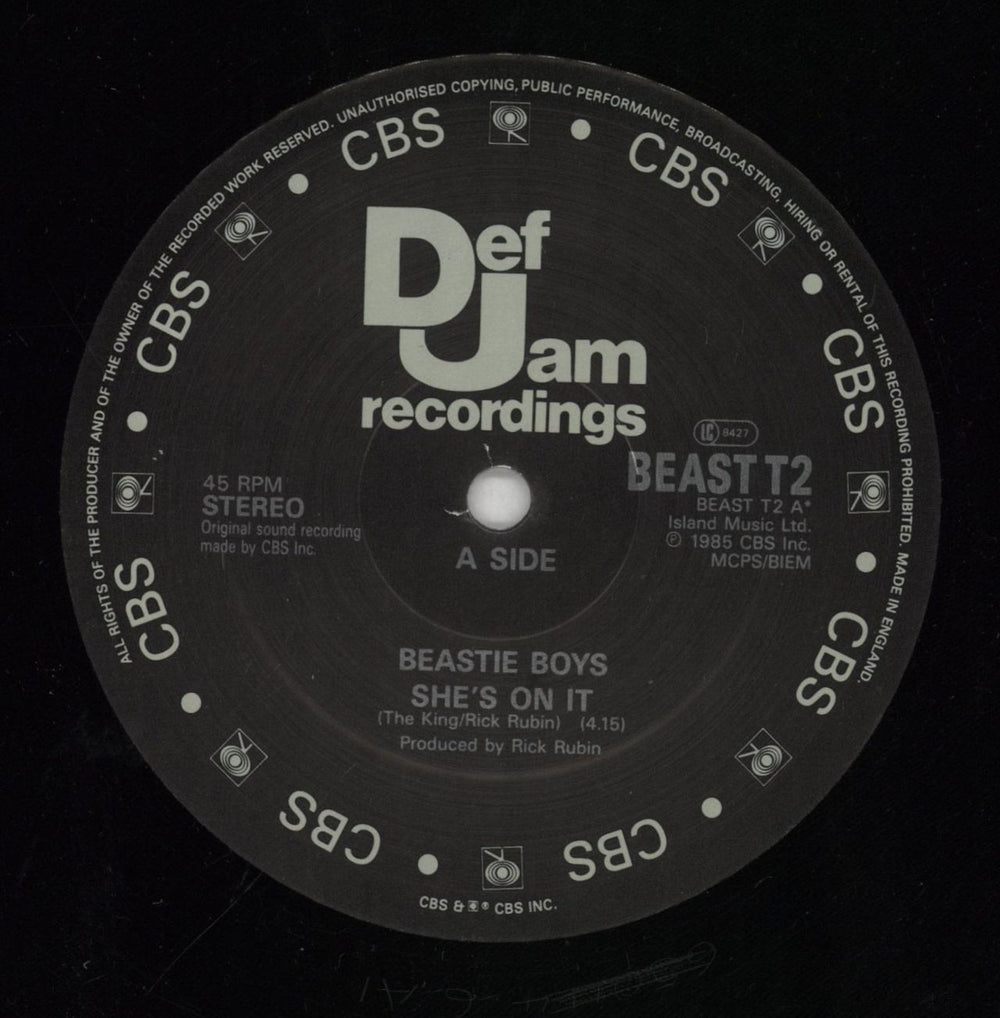 Beastie Boys She's On It UK 12" vinyl single (12 inch record / Maxi-single) BEA12SH61214