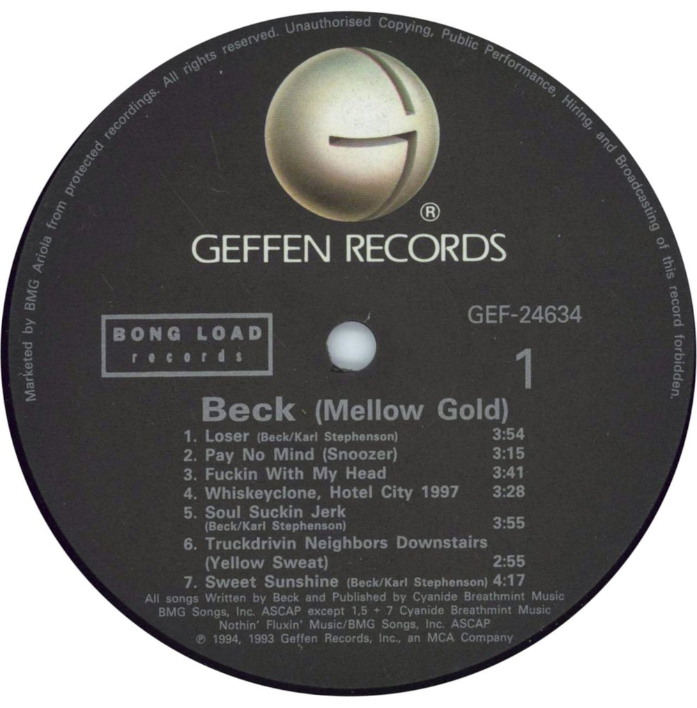 Beck Mellow Gold UK vinyl LP album (LP record) B-KLPME179917