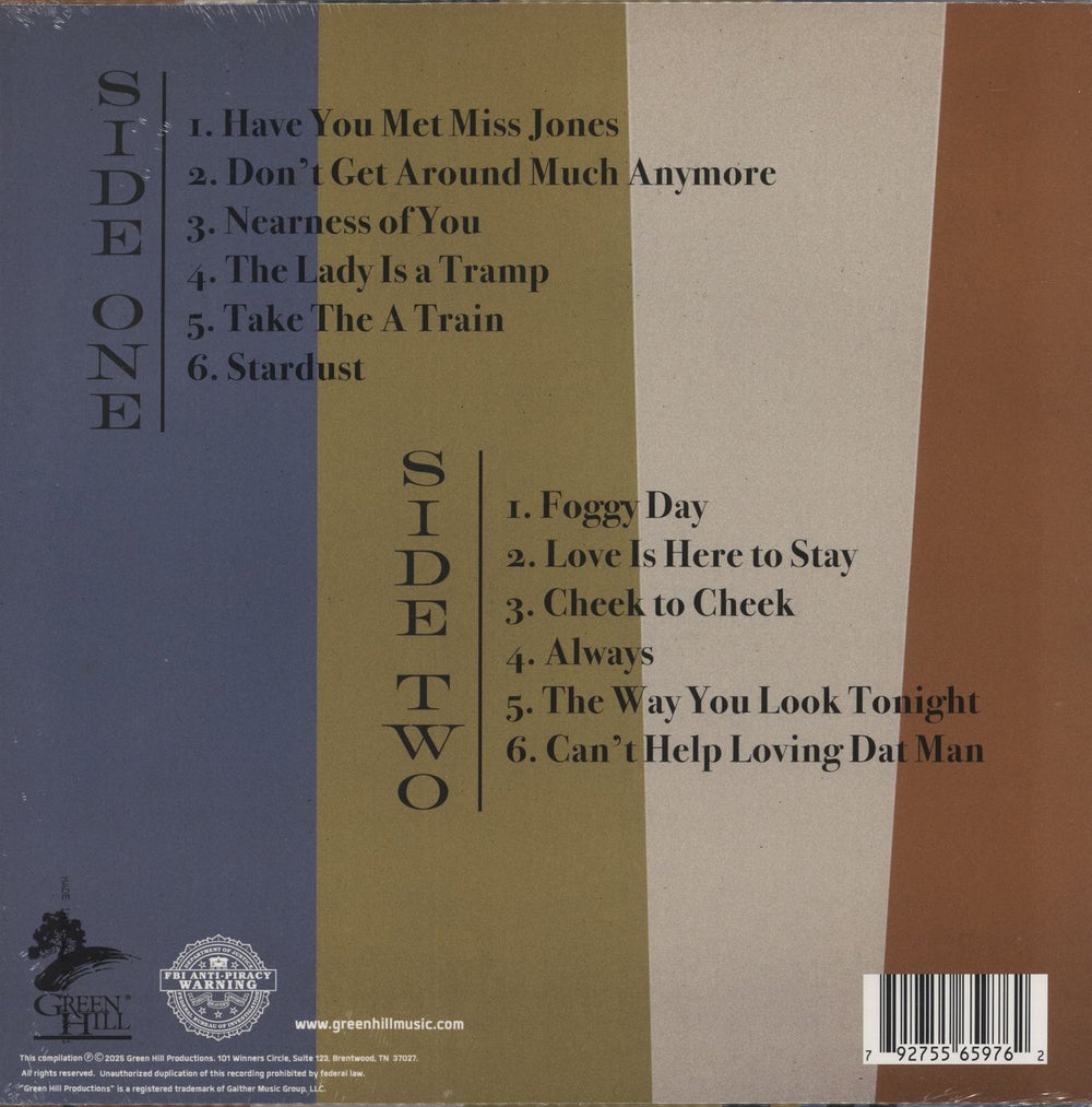 Beegie Adair The Great American Songbook - Milky Clear Vinyl - Sealed US vinyl LP album (LP record) 792755659762