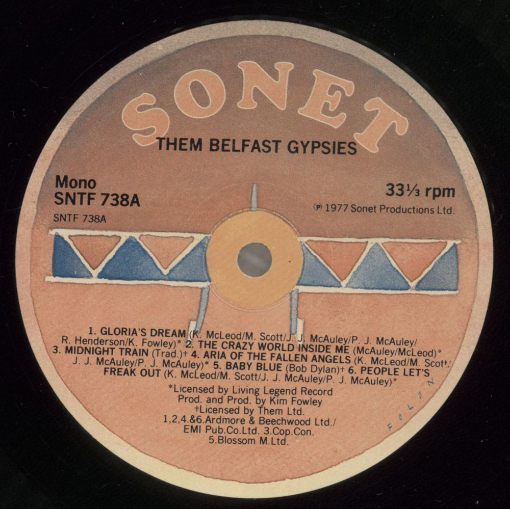 Belfast Gypsies Them Belfast Gypsies UK vinyl LP album (LP record) BGFLPTH875729