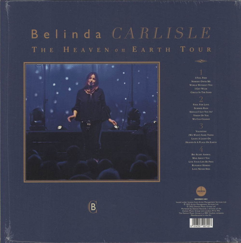Belinda Carlisle The Heaven On Earth Tour - Blue Vinyl - RSD 2022 UK 2-LP vinyl record set (Double LP Album) 5014797907157